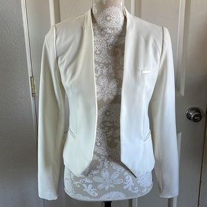 Brand New White Career Blazer with Zippers